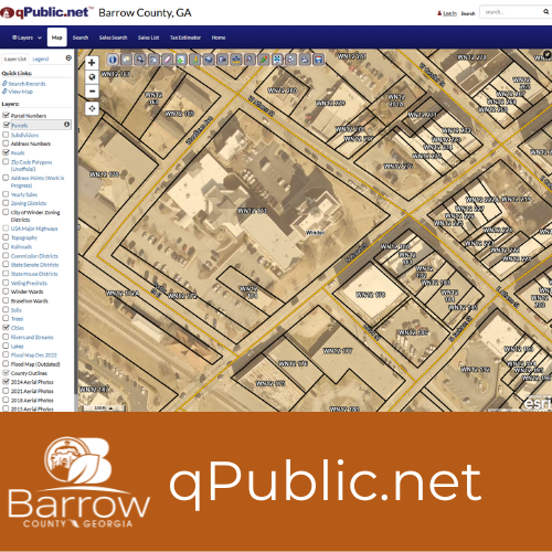 A logo is shown for qPublic.net.